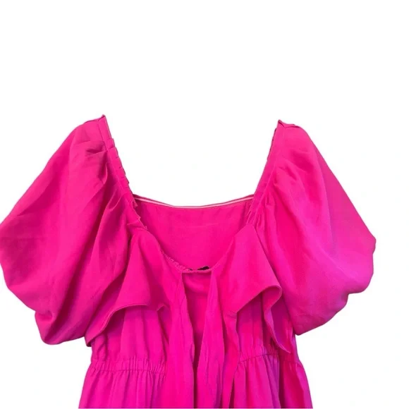 Sugar Lips Marion Hot Pink Babydoll Dress Size Extra Large (XL) - Picture 8 of 9